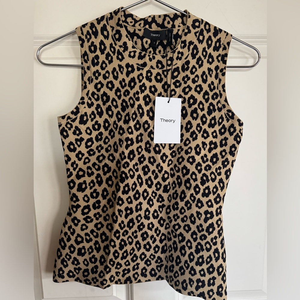 Theory Leopard Shell Tank - Picture 2 of 7